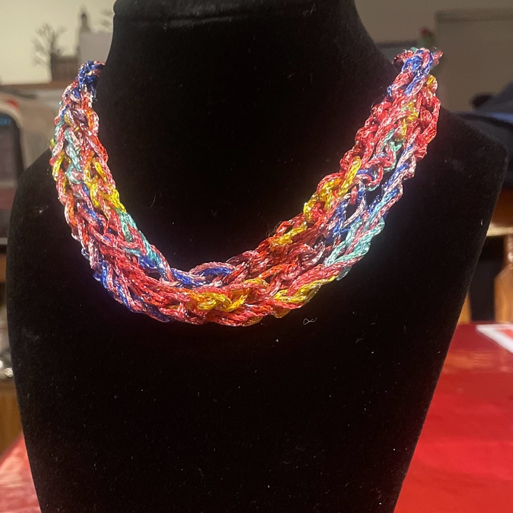Multistrand Crocheted Necklace - Picture 7 of 10
